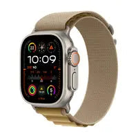 Apple Watch Ultra 2, 2024, LTE, 49mm, Natural Titanium Case, Alpine Loop M, Almond Handy24- Handy24