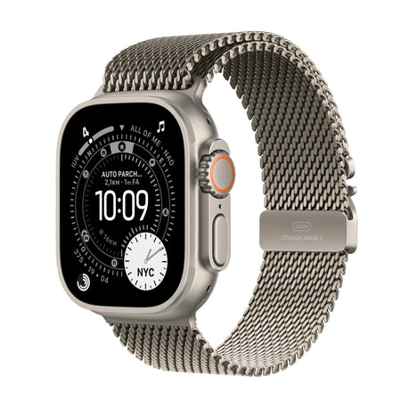 Apple Watch Ultra 3 (2025) 5G 49mm Natural Titanium Case mit Natural Titanium Milanese Loop M - Natural