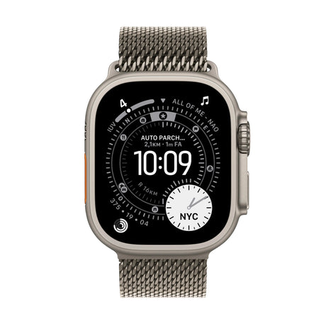 Apple Watch Ultra 3 (2025) 5G 49mm Natural Titanium Case mit Natural Titanium Milanese Loop M - Natural