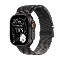 Apple Watch Ultra 3 (2025), 5G, 49mm, Black Titanium Case, Black Titanium Milanese Loop M, Schwarz Handy24- Handy24
