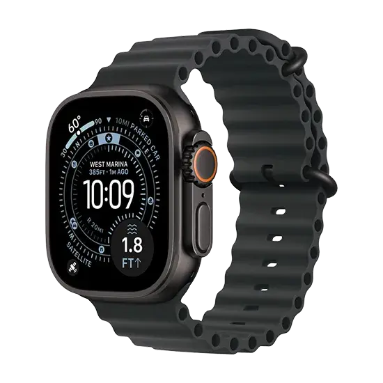 Apple Watch Ultra 3 (2025), 5G, 49mm, Black Titanium Case, Ocean Band, Schwarz Handy24- Handy24