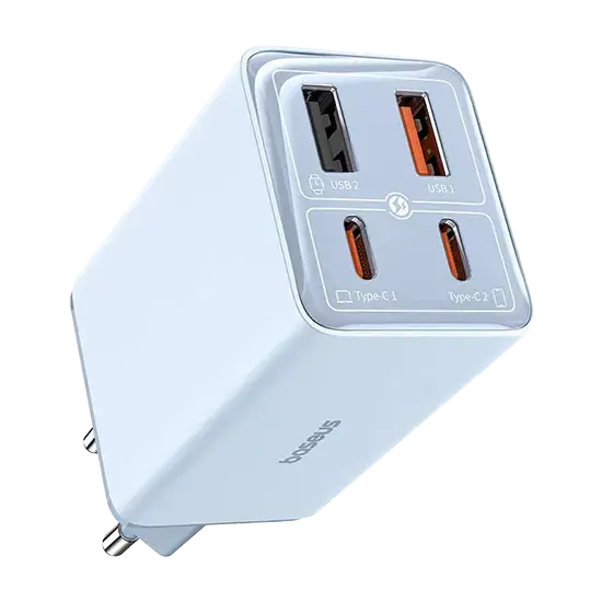 Baseus Netzladegerät GaN6 Pro 2xUSB-C 2xUSB 65W, Blau Handy24- Handy24