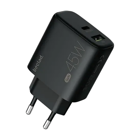 Beclad 45 Watt C+A Travel Adapter Schwarz