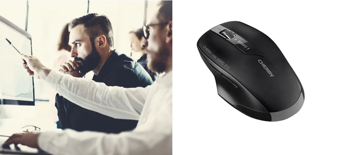 Cherry MW 2310 2.0 Kabellose Maus, Schwarz, USB, Beidhändig, Optisch, RF Wireless, 2400 DPI, Schwarz Handy24- Handy24