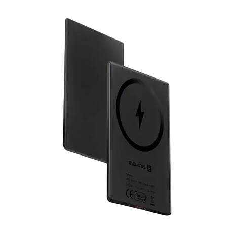 Evelatus 3000mAh Powerbank Super Slim (6.5mm), Wireless Charging, Schwarz Handy24- Handy24