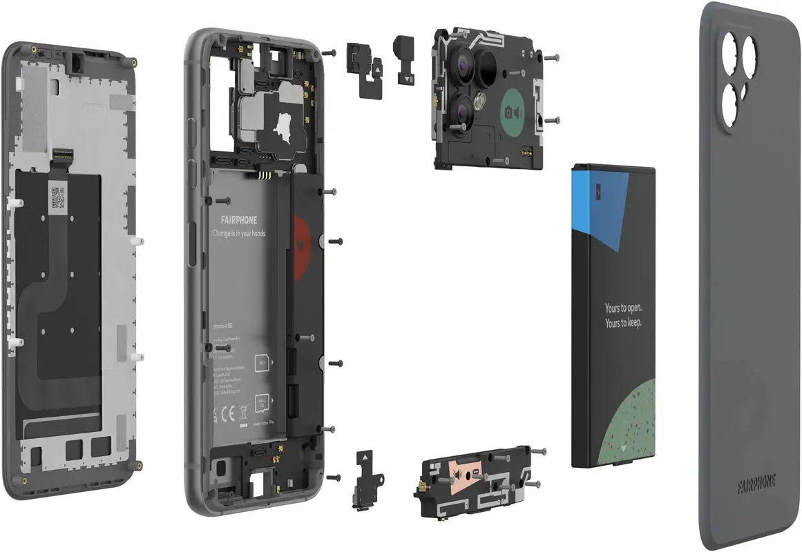 Fairphone 4, 5G, 16 cm (6.3"), 6 GB, 128 GB, 48 MP, Android 11, Grau Fairphone- Handy24
