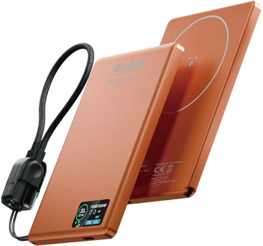 Galio Slim Line Ultra Powerbank, Cosmic Orange