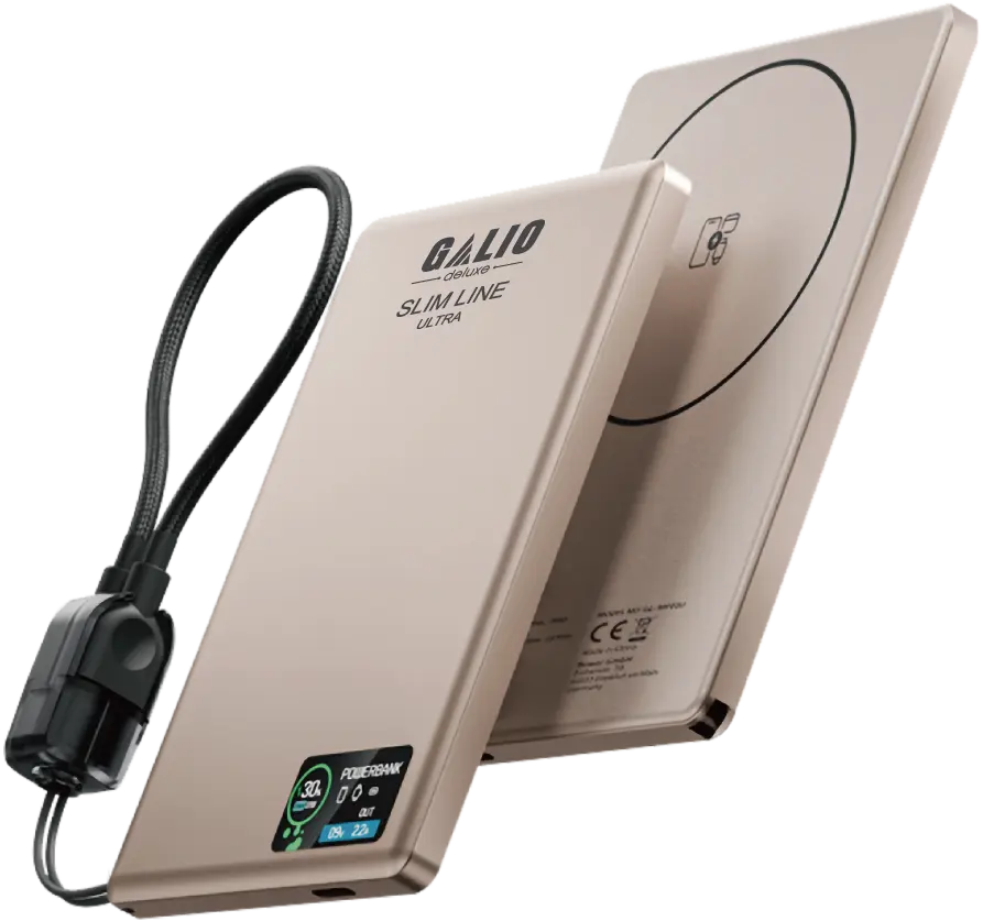 Galio slim line Ultra Powerbank, Gold