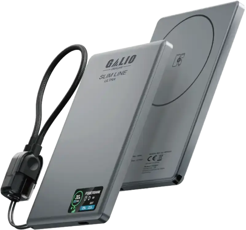 Galio slim line Ultra Powerbank, Tiefgrau Bower- Handy24