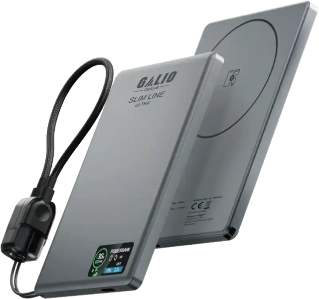 Galio slim line Ultra Powerbank, Tiefgrau Bower- Handy24