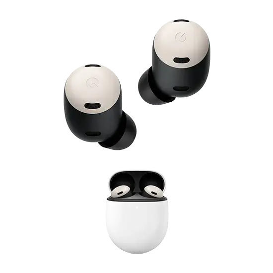 Google Pixel Buds Pro,Mikrofon,Rausch-Unterdrückung, Porcelain Handy24- Handy24