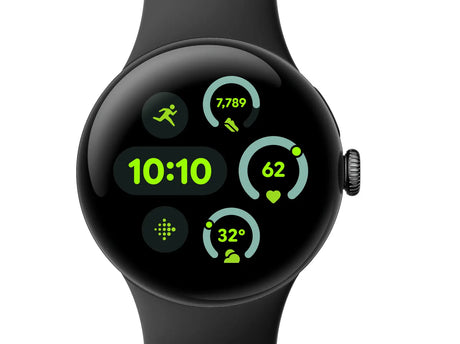 Google Pixel Watch 3, AMOLED, Touchscreen, 32 GB, WLAN, GPS, 31 g, Obsidian Black Google- Handy24