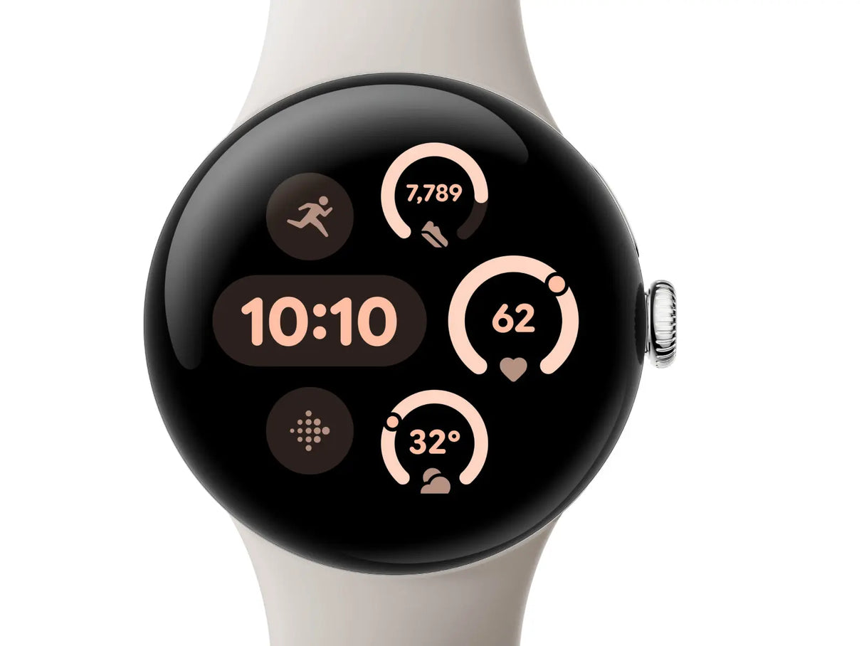 Google Pixel Watch 3, AMOLED, Touchscreen, 32 GB, WLAN, GPS, 31 g, Porcelain Google- Handy24