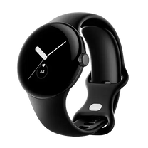 Google Pixel Watch LTE 41mm Matte Black Case with Sport Band - Obsidian