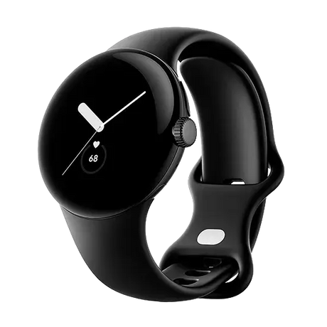 Google Pixel Watch LTE 41mm Matte Black Case with Sport Band - Obsidian