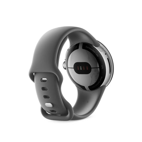 Google Pixel Watch WiFi 41mm Polished Silver Case with Sport Band - Charcoal