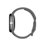 Google Pixel Watch WiFi 41mm Polished Silver Case with Sport Band - Charcoal