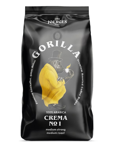 Gorilla Crema No. 1, Kaffeebohnen, Arabica Bohnen, 1.0 kg Gorilla- Handy24