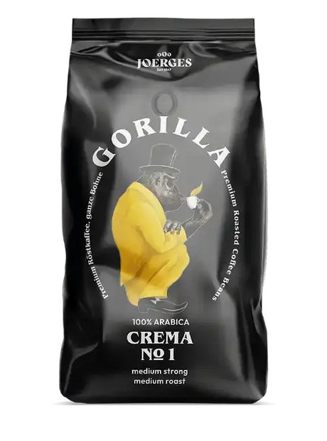 Gorilla Crema No. 1, Kaffeebohnen, Arabica Bohnen, 1.0 kg Gorilla- Handy24
