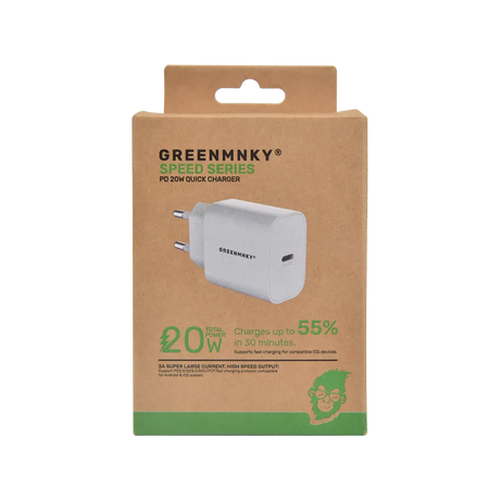GreenMNKY - Speed Series PD 20W USB C Quick Charger Greenmnky- Handy24