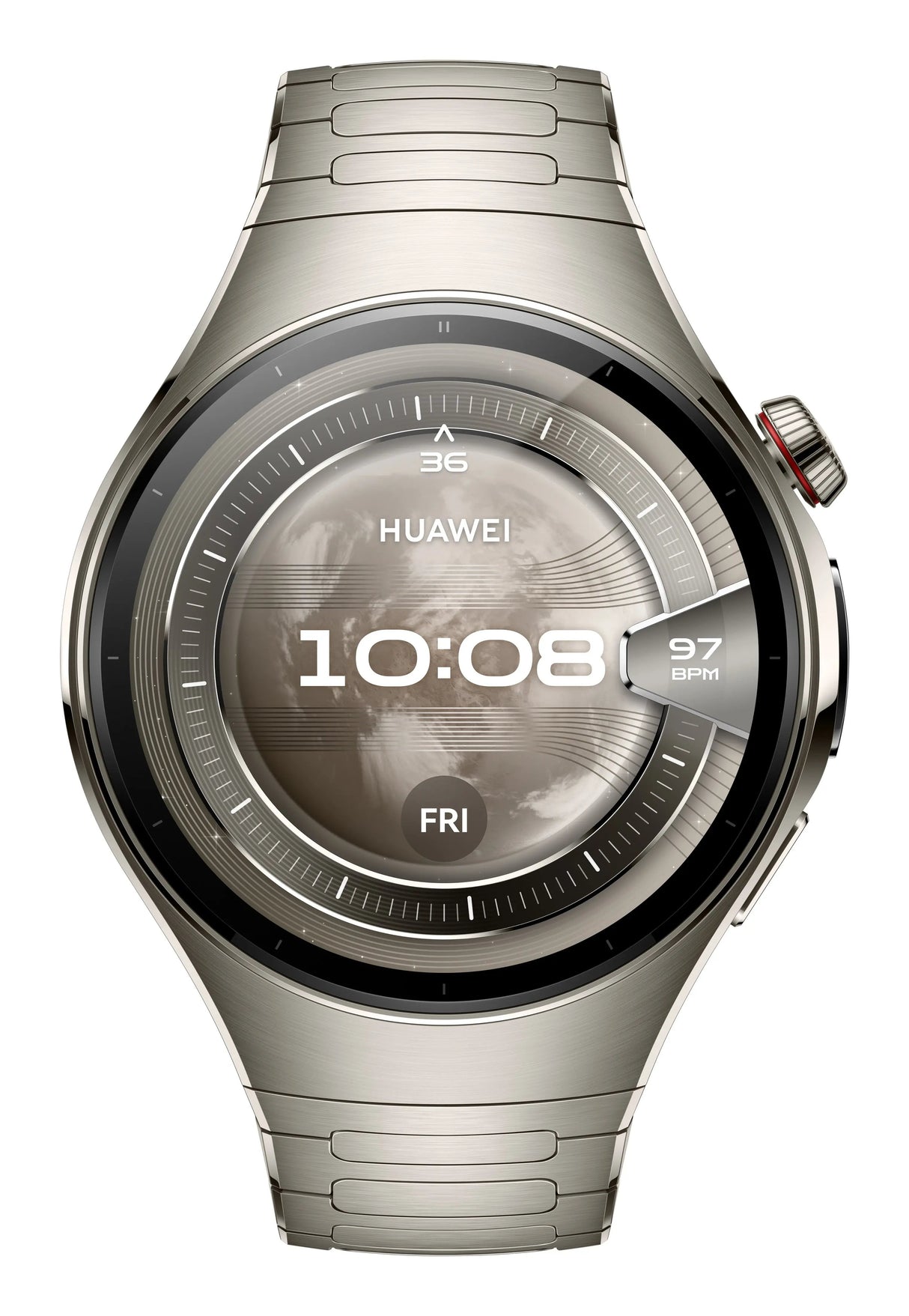 Huawei WATCH 5, 3,81 cm (1.5"), AMOLED, Touchscreen, WLAN, GPS, 58 g, Titanium Silver Handy24- Handy24