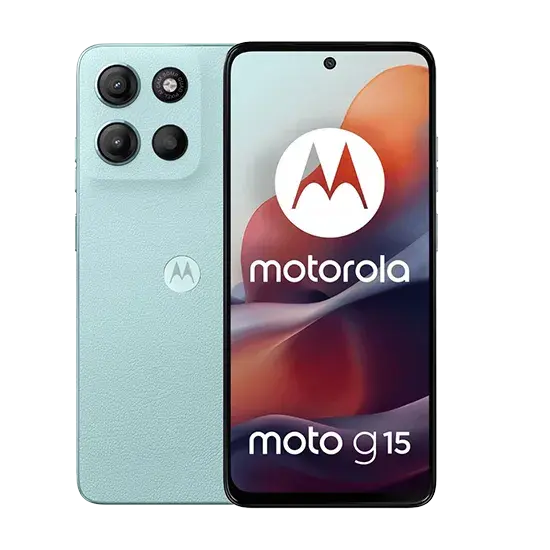 Motorola Moto G15, 4G, Dual Sim, 4GB RAM, 128GB, Galcier Blue Handy24- Handy24