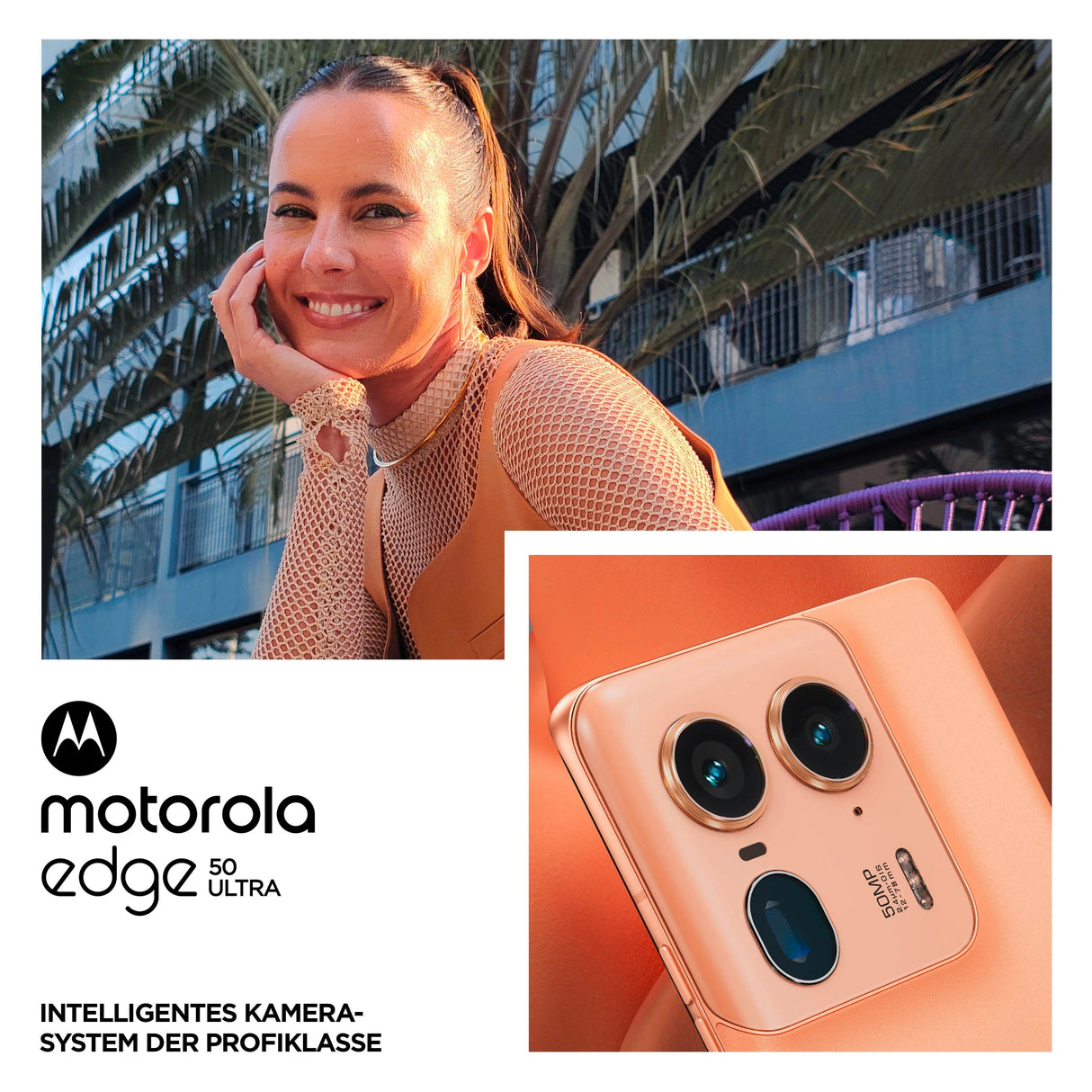 Motorola Solutions Motorola edge 50 Ultra, 17 cm (6.7"), 16 GB, 1 TB, 50 MP, Android 14, Pfirsich Motorola- Handy24