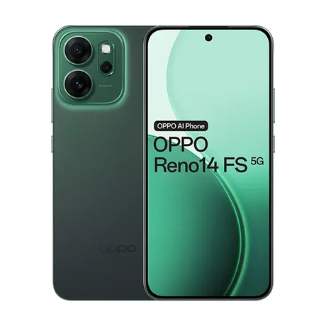 Oppo Reno14 FS, 5G, Dual Sim, 12GB RAM, 512GB, Luminous Green Handy24- Handy24