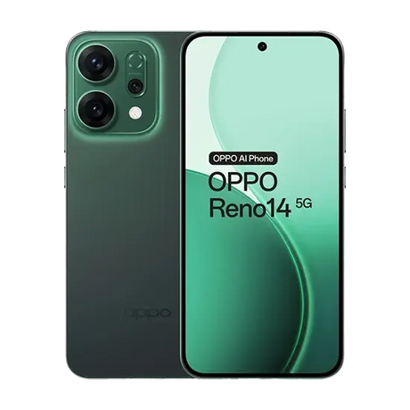 Oppo Reno14, 5G, Dual Sim, 12GB RAM, 256GB, Luminous Green Handy24- Handy24