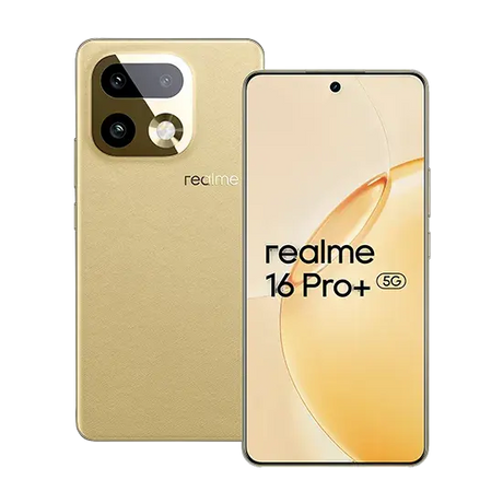 Realme 16 Pro+ Gold AI Photography - Mobiltelefon - 512 GB