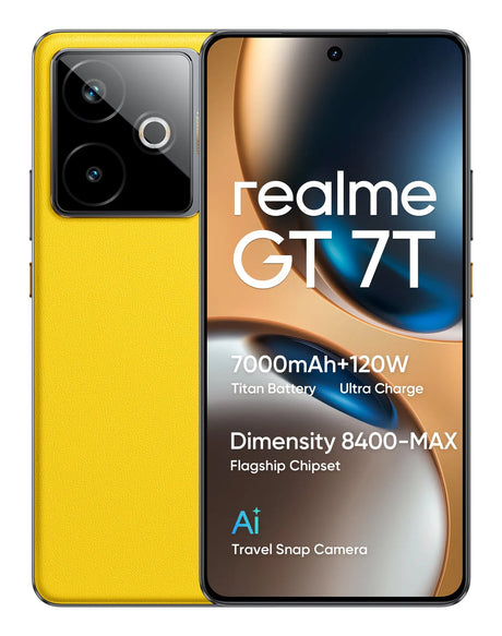 Realme GT 7T, 17,3 cm (6.8"), 12 GB, 256 GB, 50 MP, Android 15, Gelb Handy24- Handy24