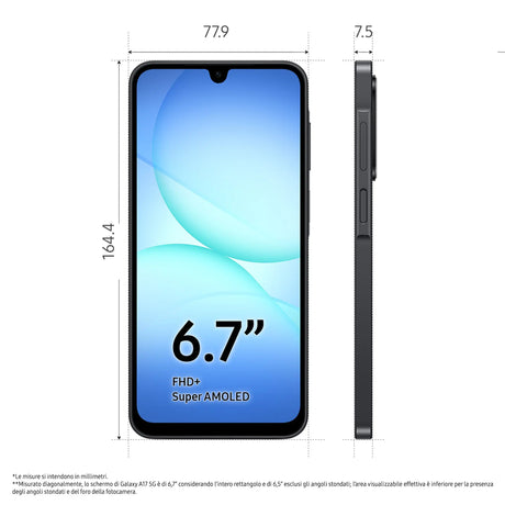 Samsung Galaxy A17 5G, 17 cm (6.7"), 8 GB, 256 GB, Schwarz Handy24- Handy24