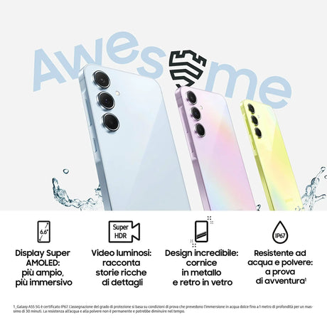 Samsung Galaxy A55 5G , 16,8 cm (6.6"), 8 GB, 128 GB, 50 MP, Android 14, Blau Samsung- Handy24