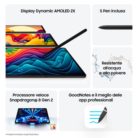 Samsung Galaxy Tab S9 , 27,9 cm (11"), 2560 x 1600 Pixel, 256 GB, 12 GB, Android 13, Graphit Samsung- Handy24