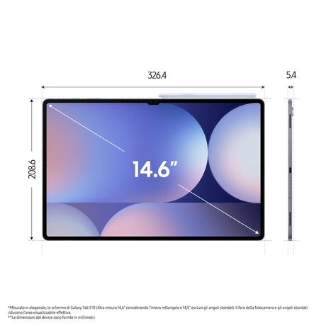 Samsung Tab S10 Ultra, 37,1 cm (14.6"), 2960 x 1848 Pixel, 512 GB, 12 GB, Android 14, Grau Samsung- Handy24