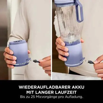 SharkNinja Ninja BC251EULD, Tragbarer Mixer, 0,57 l, Eis-Crusher, Lavendel, Transparent Handy24- Handy24