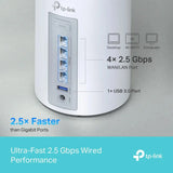 TP-LINK Deco BE65, Weiß, Intern, Mesh-System, Tri-Band (2,4 GHz/5 GHz/6 GHz), Wi-Fi 7 (802.11be), 11000 Mbit/s