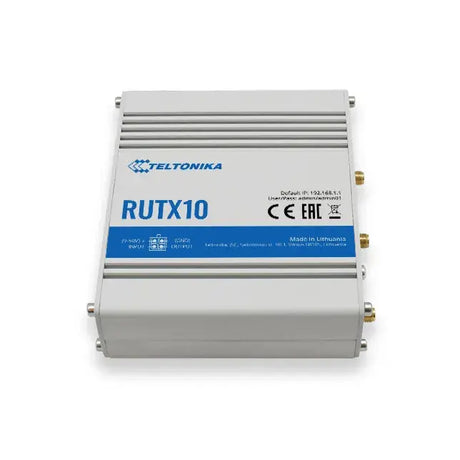 Teltonika RUTX10, Wi-Fi 5 (802.11ac), Dual-Band (2,4 GHz/5 GHz), Eingebauter Ethernet-Anschluss, Grau