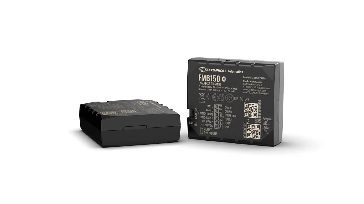 Teltonika TELEMATICS FMB150 CAN Support, Universal, GPS-Tracker, Schwarz, Staubgeschützt, Single SIM, Acrylnitril-Butadien-Styrol (ABS)