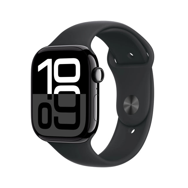 Watch Apple Watch Series 10 GPS 46mm Jet Black Aluminium Case, Sport Band M/L - Black Apple- Handy24