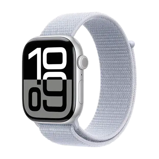 Watch Apple Watch Series 10 GPS 46mm Silver Aluminium Case with Sport Band S/L - Blue Cloud