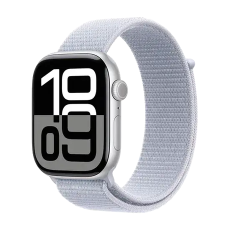 Watch Apple Watch Series 10 GPS 46mm Silver Aluminium Case with Sport Band S/L - Blue Cloud