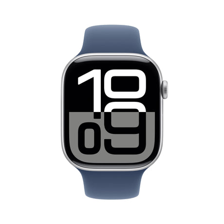 Watch Apple Watch Series 10 GPS 46mm Silver Aluminium Case, Sport Band S/M - Denim Apple- Handy24