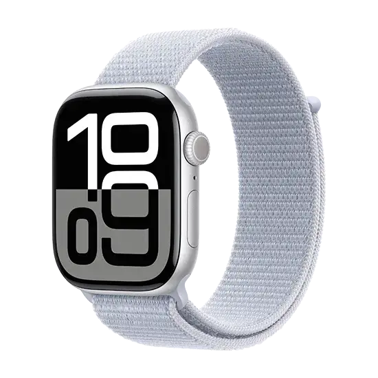 Watch Apple Watch Series 10 GPS 46mm Silver Aluminium Case, Sport Loop - Blue Cloud Apple- Handy24