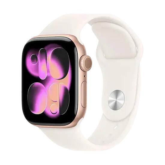 Watch Apple Watch Series 11 (2025) GPS 42mm Rose Gold Aluminium Case with Light Blush Sport Band S/M - Rose Gold