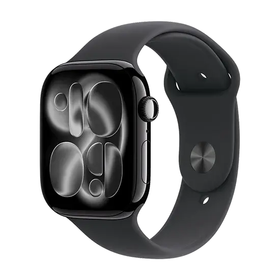 Watch Apple Watch Series 11 (2025) GPS 46mm Jet Black Aluminium Case with Black Sport Band M/L - Black
