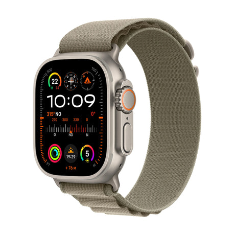 Watch Apple Watch Ultra 2 (2023) LTE 49mm Natural Titanium Case with Alpine Loop S - Olive Apple- Handy24