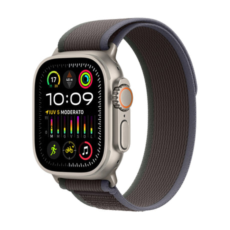 Watch Apple Watch Ultra 2 (2023) LTE 49mm Natural Titanium Case with Trail Loop S/M - Blue/Black Apple- Handy24