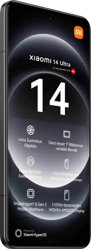 Xiaomi 14 Ultra 5G, 17,1 cm (6.73"), 3200 x 1440 Pixel, 16 GB, 512 GB, 50 MP, Schwarz Xiaomi- Handy24