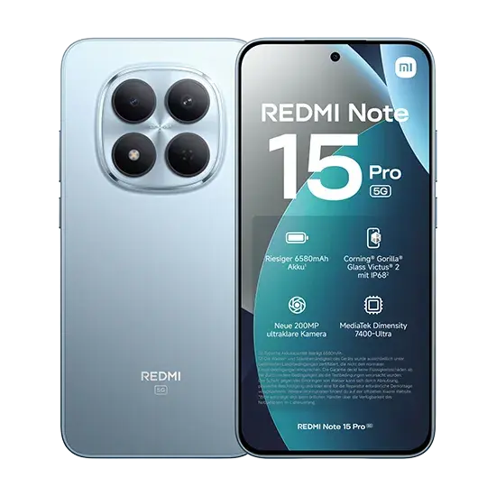 Xiaomi Redmi Note 15 Pro, 5G, Dual Sim, 8GB RAM, 256GB, Blau Handy24- Handy24